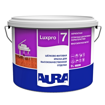 Краская для стен и потолков "AURA  Luxpro 7 Velour" - 0.9л