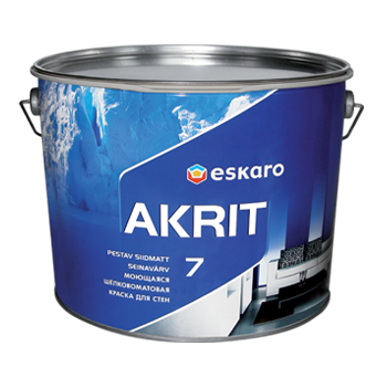 Краска для стен и потолков шелково-матовая "Eskaro Akrit-7" - 2,85 л.