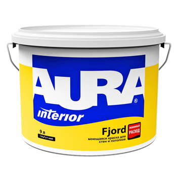 Краска для стен и потолков моющаяся матовая "AURA FJORD"  - 2.7 л.