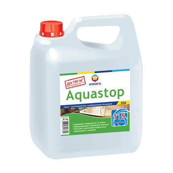 Грунт-концентрат 1:5 акриловый влагоизолятор с биоцидами  "Eskaro Aquastop Bio"  - 0.5л.