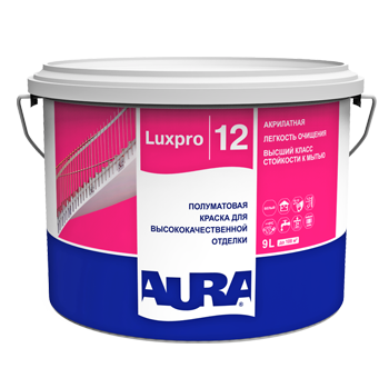 Краска для стен и потолков п/матовая "AURA  Luxpro 12 Atlas" - 9л