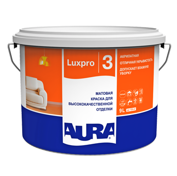 Краская для стен и потолков "AURA  Luxpro 3 Velvet" - 0.9л