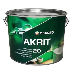 Краска для стен и потолков п/матовая "Eskaro   Akrit-20" - 9  л.