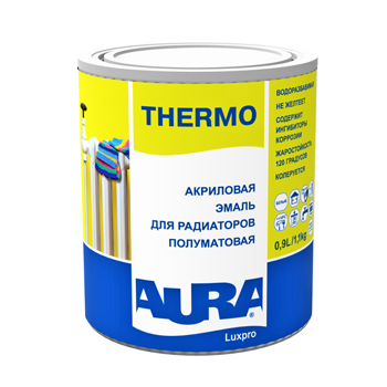 Акриловая эмаль для радиаторов п/матовая "AURA  LUXPRO THERMO" -  0.9 л.