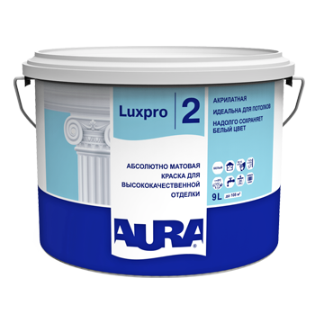 Краска для потолков глубоуоматовая "AURA Luxpro 2 Cotton" - 9л